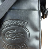 Supreme x Lacoste Black Leather Crossbody