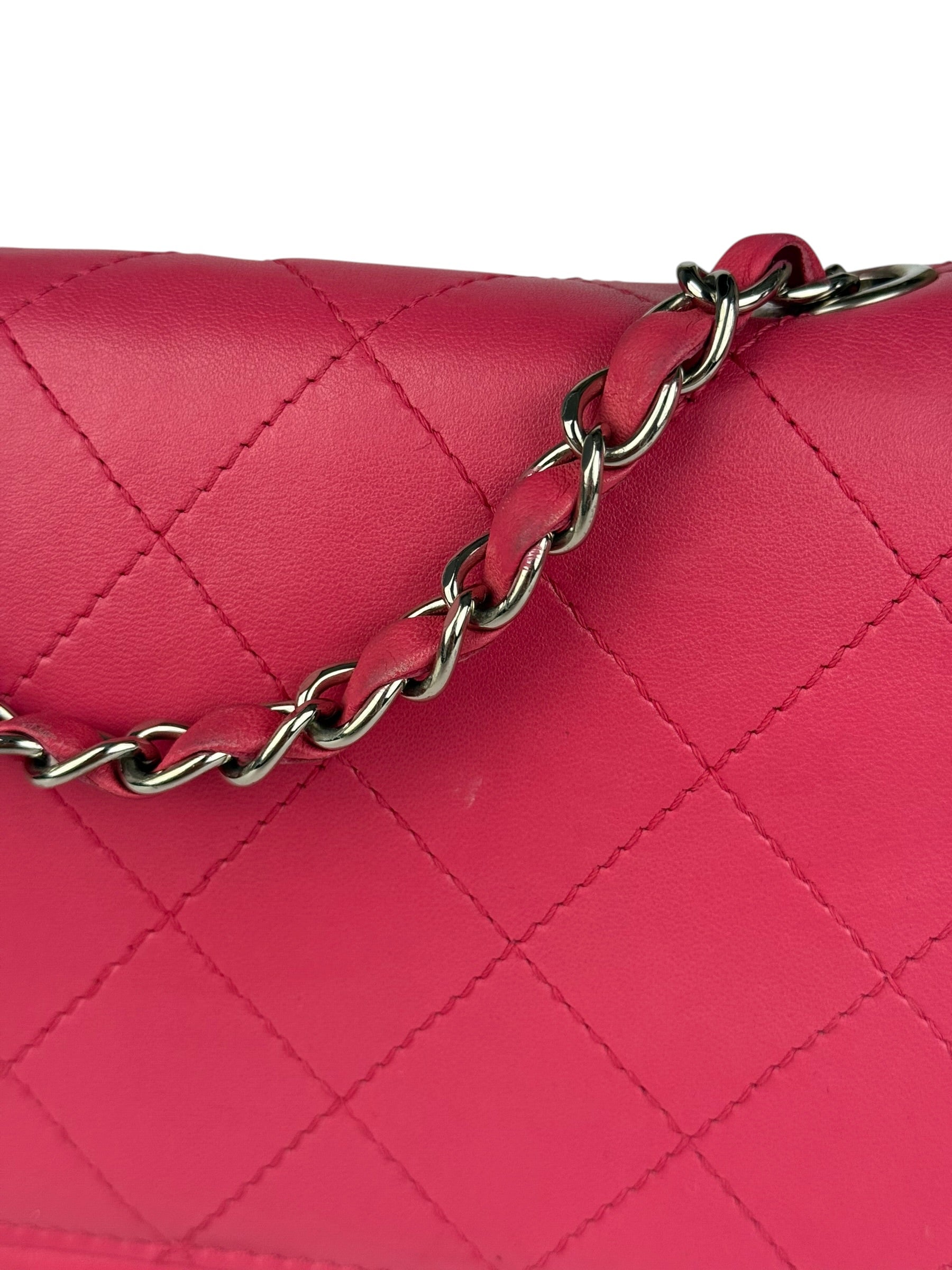 Chanel Pink Quilted Leather Accordion Flap Bag 2014