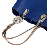 Christian Dior Python Trimmed Blue Addict Tote