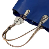 Christian Dior Python Trimmed Blue Addict Tote