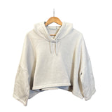 Balenciaga Grey Oversized Cropped Hoodie