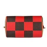 Louis Vuitton Red Pop Damier Nano Speedy Bandouliere Two-Way Bag