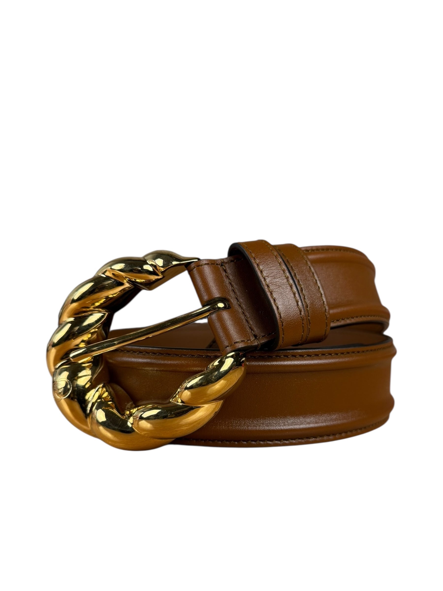 Gucci Torchon Buckle Belt Brown