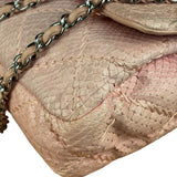 Chanel Pink Leather Small Unlimited Stitch Flap Shoulder Bag 1999
