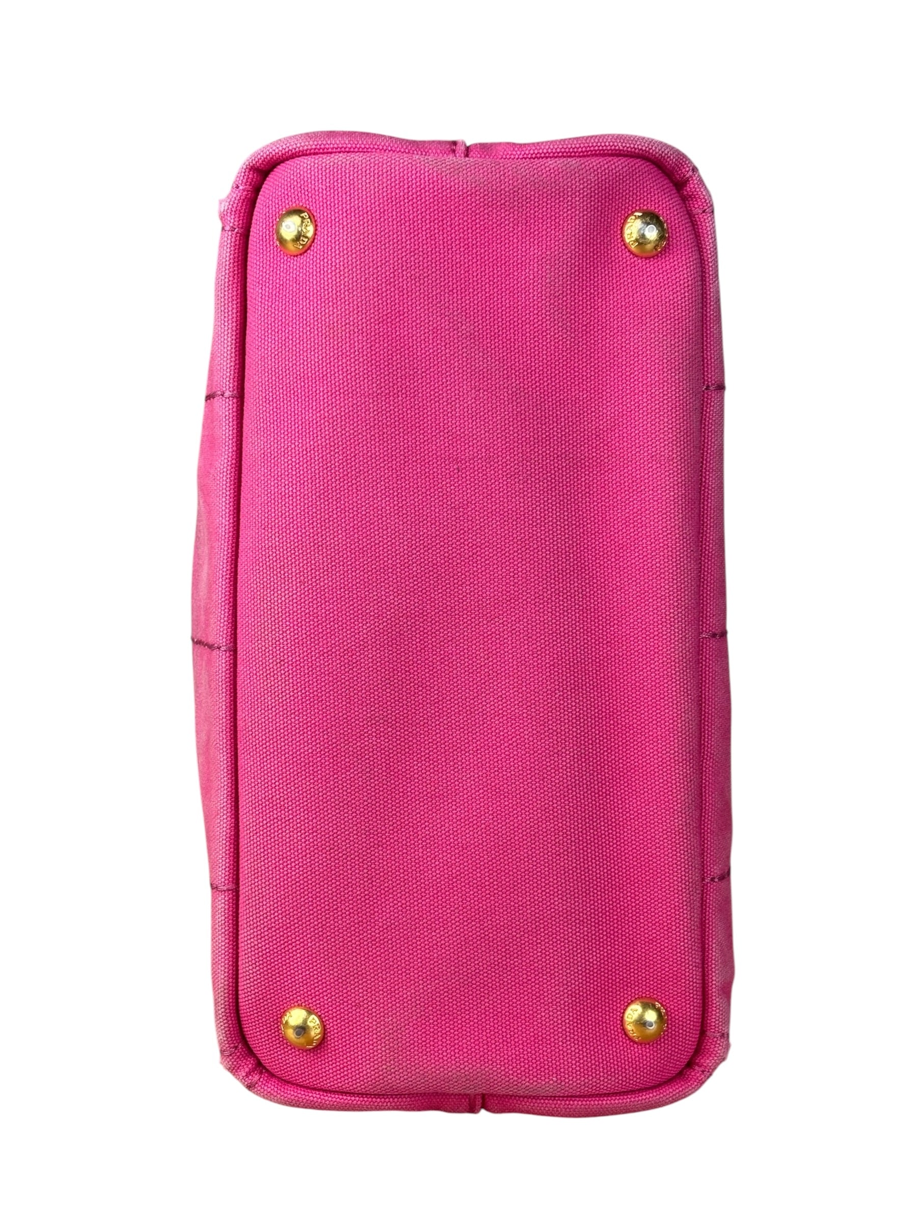 Prada Pink Canapa Canvas Handbag