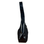 Prada Black Tessuto Nylon Leather Trim Hobo Bag
