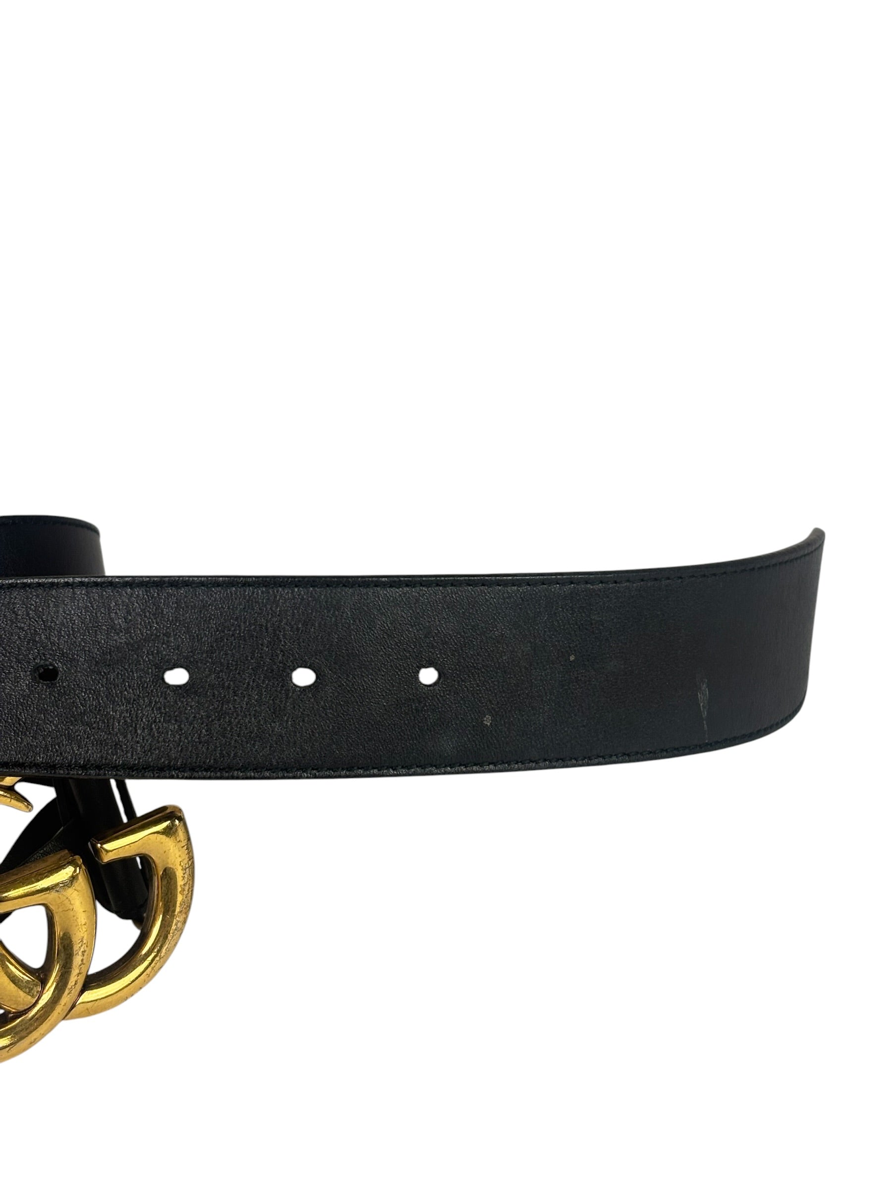 Gucci Black GG-Buckle Belt