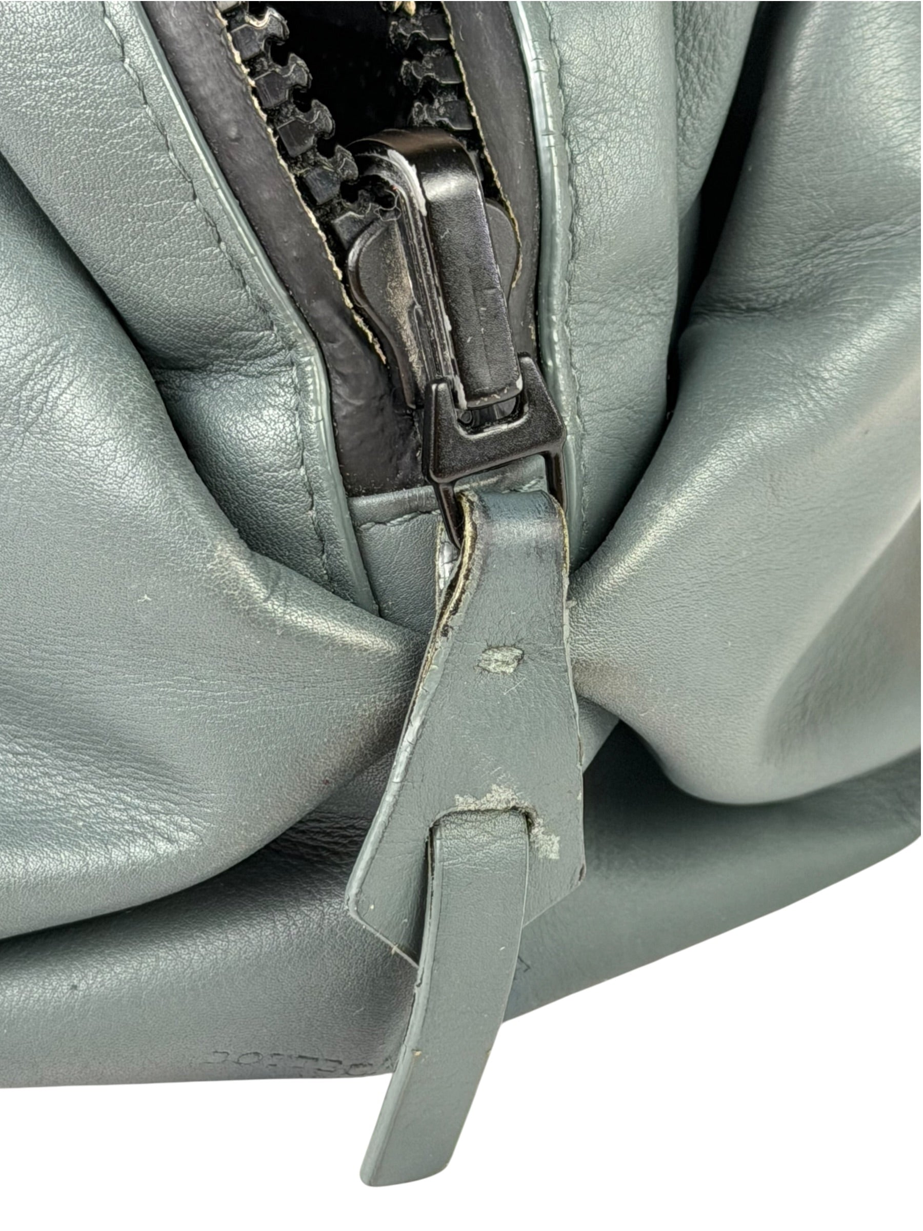 Bottega Veneta Grey Leather Pouch
