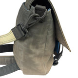 Fendi Vintage Grey Nylon Mamma Baguette Messenger Bag