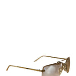 Christian Dior Vintage Gold Tone Frameless Tinted Glasses
