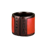 Chanel Paris Red Leather Wrap Ring