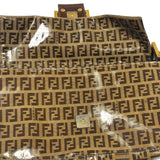 Fendi Brown Vinyl Zucca Baguette