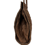Loewe Vintage Striped Brown Suede Crossbody