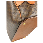 Celine Brown Leather Macadam Dome Handbag