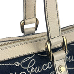 Gucci Western Logo Denim Abbey Zip Tote
