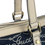 Gucci Western Logo Denim Abbey Zip Tote