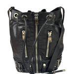 Yves Saint Laurent Black Leather Rider Bucket Bag