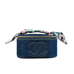 Chanel Denim Vanity Case Handbag 1997