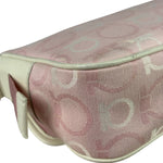 Ferragamo Pink Canvas Gancini Shoulder Bag