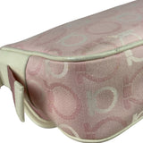 Ferragamo Pink Canvas Gancini Shoulder Bag