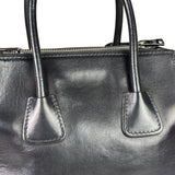 Prada Black Leather/Suede Shoulder Bag