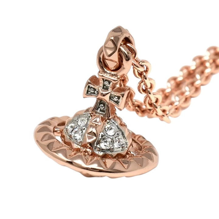 Vivienne Westwood Rose Gold 3D Orb Necklace