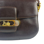 Celine Horse Carriage Dark Brown Leather Shoulder Bag