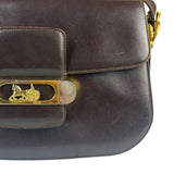 Celine Horse Carriage Dark Brown Leather Shoulder Bag