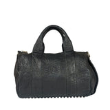 Alexander Wang Black Pebbled Leather Rocco Satchel