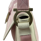 Ferragamo Pink Canvas Gancini Shoulder Bag