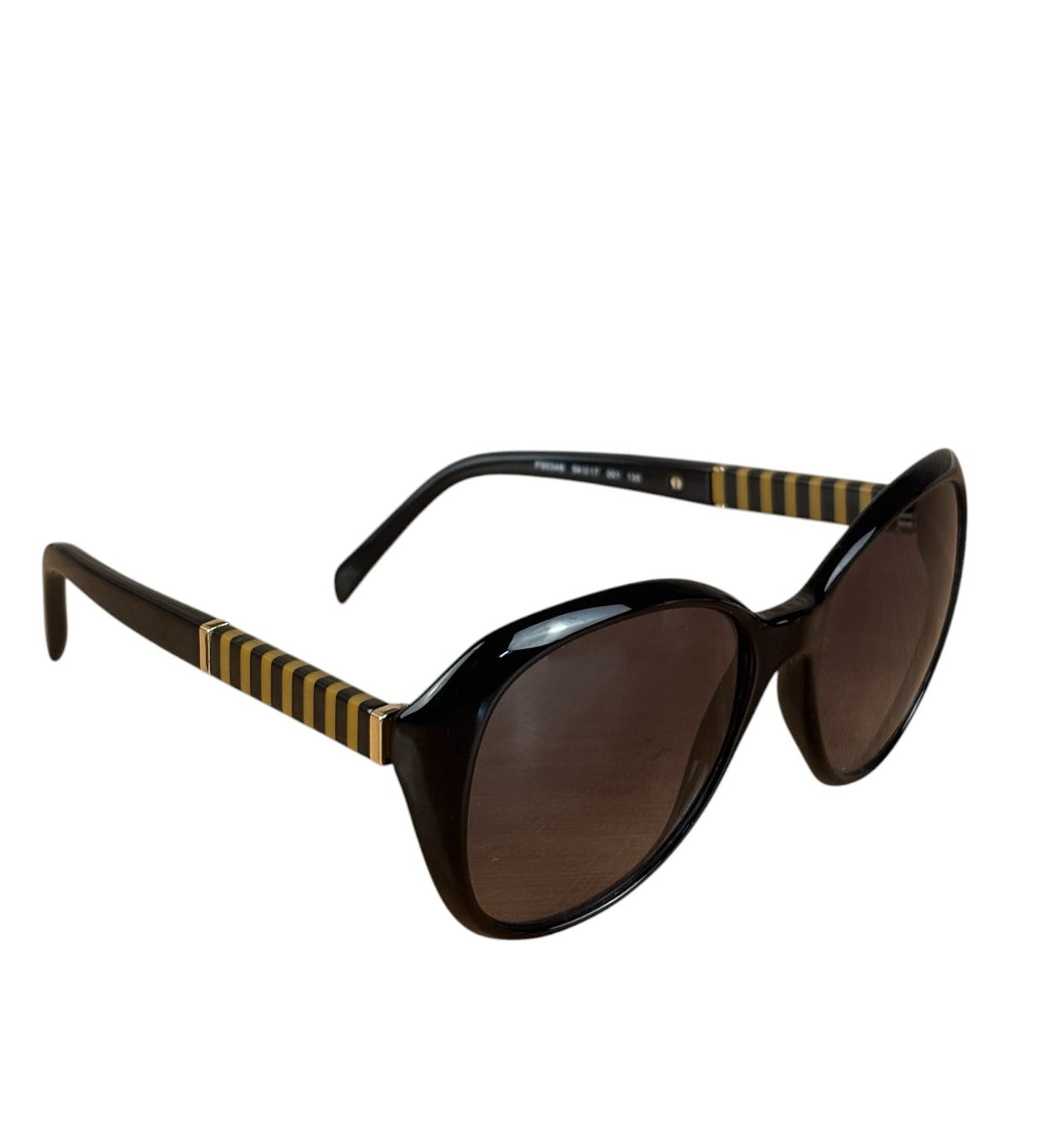 Fendi Round Sunglasses Striped Black