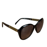 Fendi Round Sunglasses Striped Black