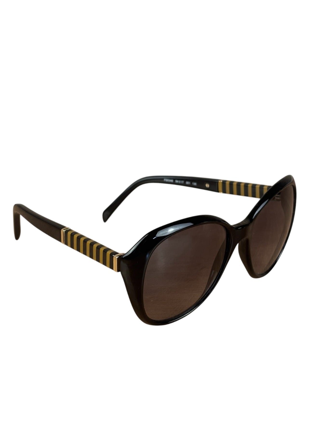 Fendi Round Sunglasses Striped Black