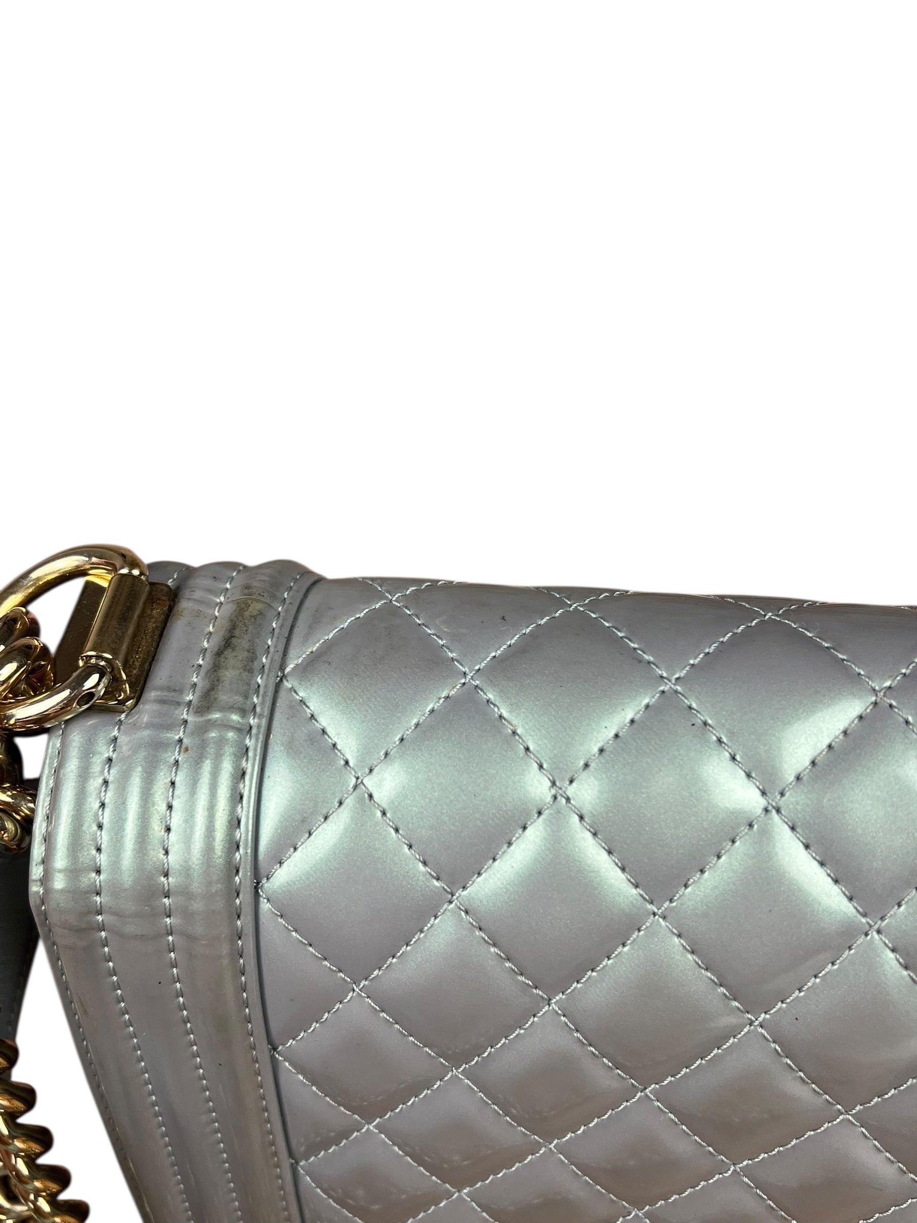 Chanel Medium Quilted Iridescent Boy Bag
