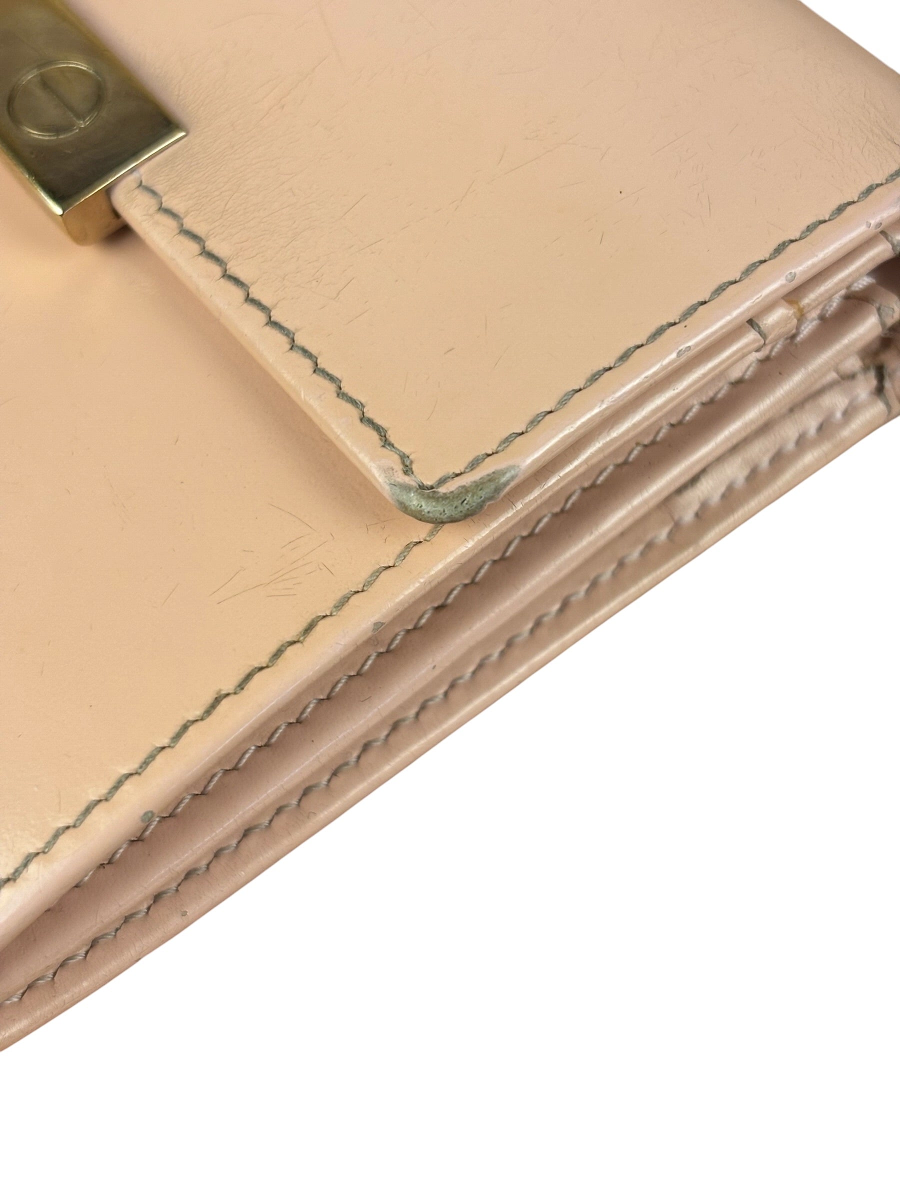 Cartier Vintage Pink Patent Leather Compact Wallet