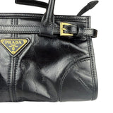 Prada Black Bonnie Calfskin Shoulder Bag
