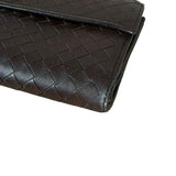 Bottega Veneta Vintage Brown Intrecciato Long Wallet
