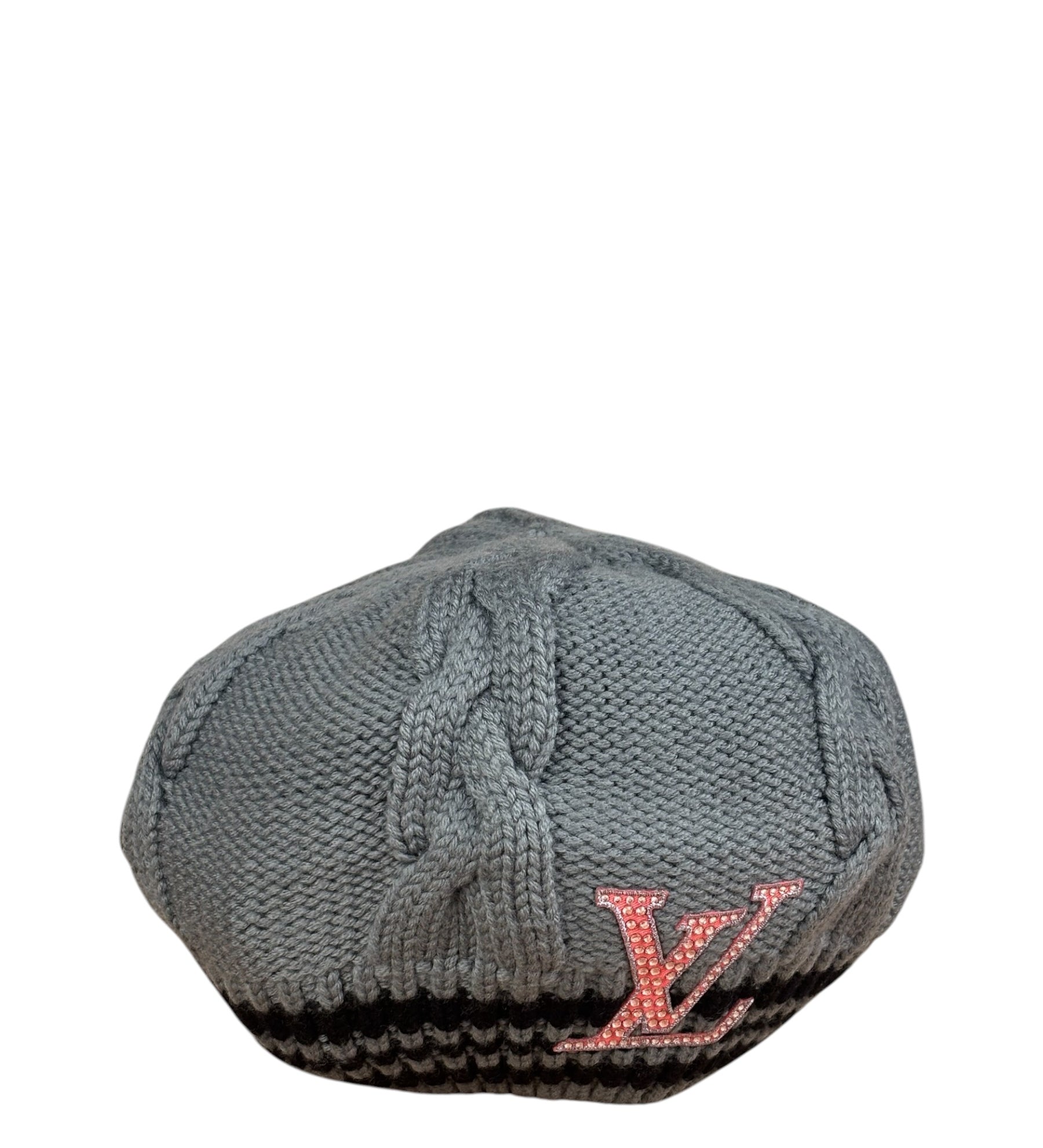 Louis Vuitton Grey Wool Knit Beret