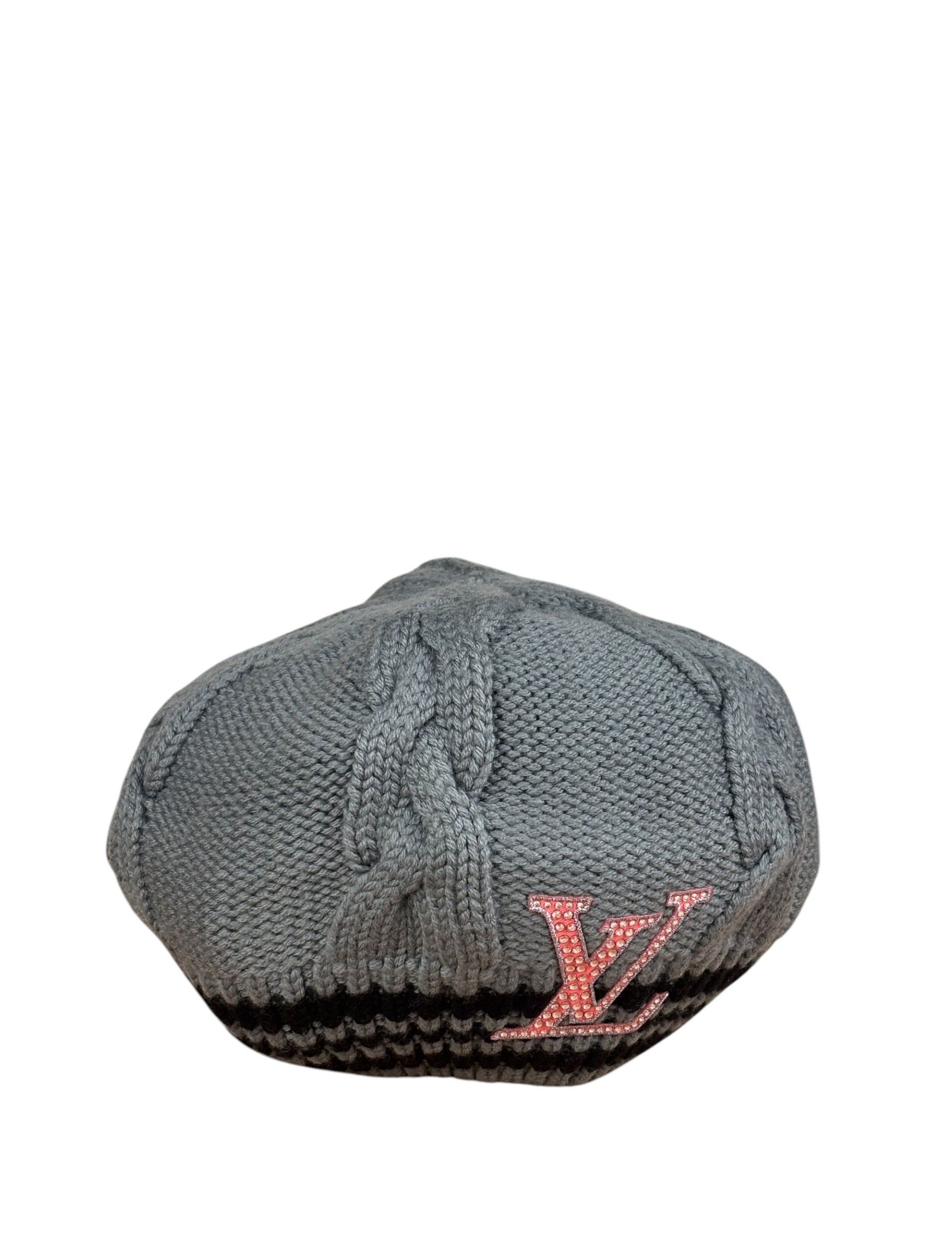 Louis Vuitton Grey Wool Knit Beret