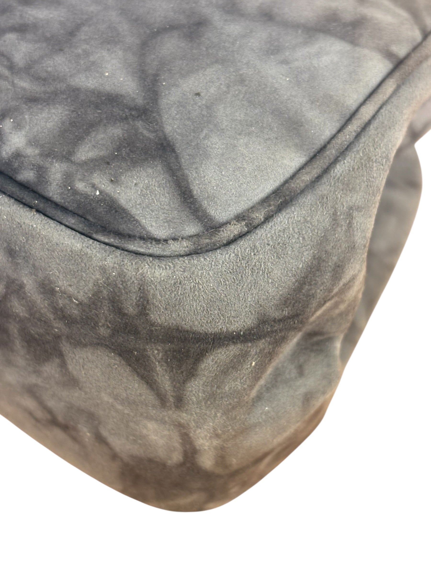 Prada Lux Grey Scamosciato Tie Dye Clutch Top Handbag