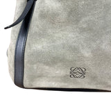 Loewe Suede Anagram Shoulder Tote Olive