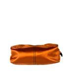 Prada Orange Satin Double Pocket Satchel Shoulder Bag