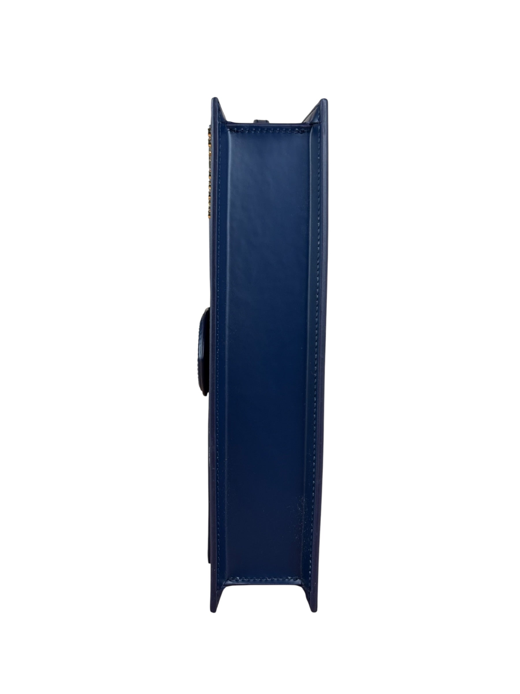Jacquemus Navy Blue Leather Le Bambino Shoulder Bag