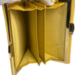 Yves Saint Laurent Yellow Leather Square Compact Wallet