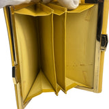 Yves Saint Laurent Yellow Leather Square Compact Wallet