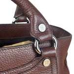 Celine Brown Pebbled Leather Boogie Handbag