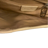Christian Dior Cream Leather Saddle Shoulder Bag