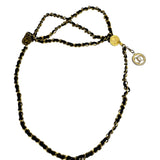 Chanel Leather Chain Strap Belt Black/Gold Tone