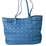 Christian Dior Blue Leather Panarea Tote
