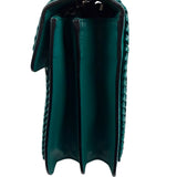Bvlgari Green Leather Serpenti Forever Shoulder Bag